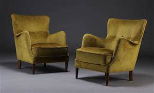 Dansk møbelproducent, par lænestole,1950erne 2