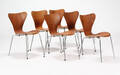 Arne Jacobsen. 7er spisestole, 3107, teaktræ 6