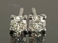 Earrings in 14k with brilliant cut diamonds 0.38ct