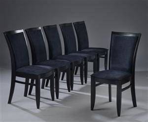 Zederkof. Seks stole, sortlakerede 6