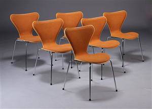 Arne Jacobsen, 7er stole, egetræ 6