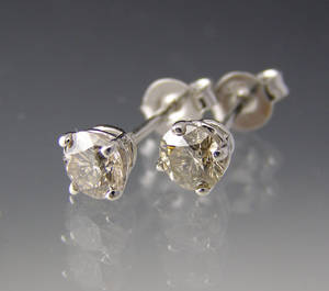 Par brillant ørestikker ca. 0.82 ct.