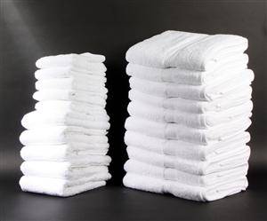 Damask Collection. Hvide håndklæder af bomuld 40