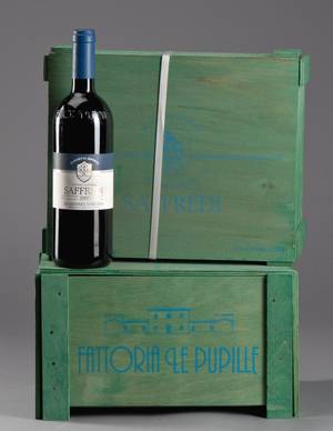 12 fl. Saffredi Fattoria le Pupille IGT Toscana 2003.