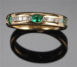 Hartmann´s diamant og smaragdring