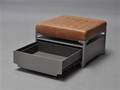 Italiensk design puf med pude af skind