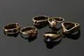 Seks vintageringe udført i 14 kt. guld 6.