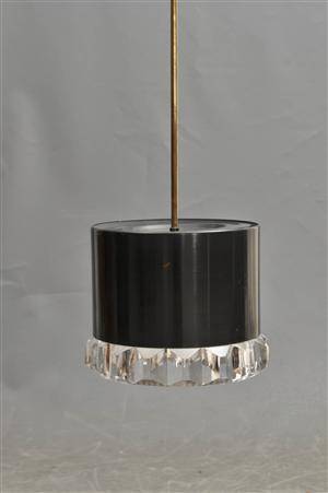 Taklampa i glas och metall, 196070-tal