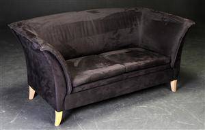 2½ pers.sofa, mørkeblå alcantara