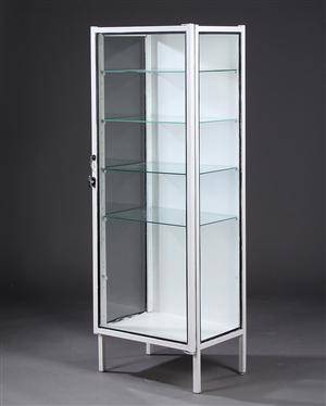 Vitrine-tandlægeskab, metal og glas, ca. 1950erne