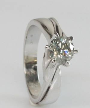Solitairering, ca. 0.90 ct.