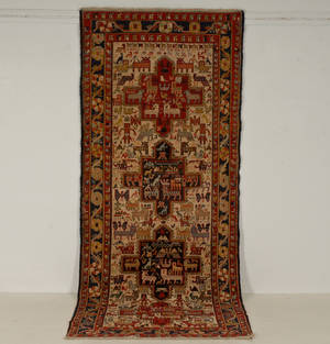 Persisk Shahsavan sumak kelim løber. 303x124 cm.