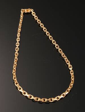 Halskæde. Ankerkæde af 14 kt guld