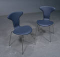 Arne Jacobsen, Munkegaardsstole, navyblå læder 2 Denne vare er sat til omsalg under nyt varenummer 4807545