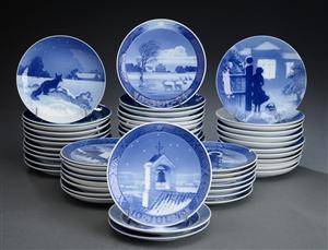 Kgl. Porcelæn samt Bing  Grøndahl. Samling juleplatter 55