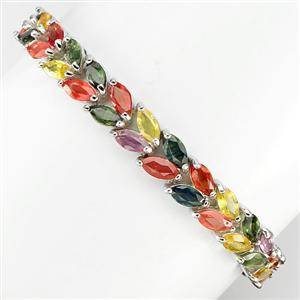 Armbånd, sterling sølv, safirer