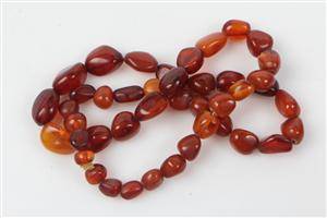 Halskæde af poleret rav, slut 1800-start 1900-tallet, 50 gram