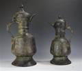 2 Bronze Kannen, mongolisch, 19. Jh. 2