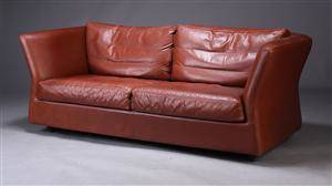 Eilersen.Tre-pers. sofa, model Sumo, brunt skind