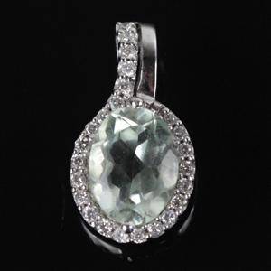 Diamant vedhæng i 14 kt. hvidguld