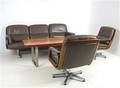 Lounge Sofa  2 Sessel  Tisch der 196070er Jahre in Leder 4