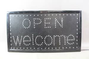 Ljusskylt Open Welcome