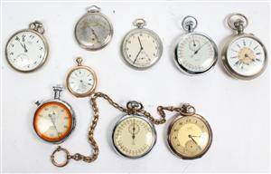 Tissot, Arene, m.fl. Samling lomme samt stopure.