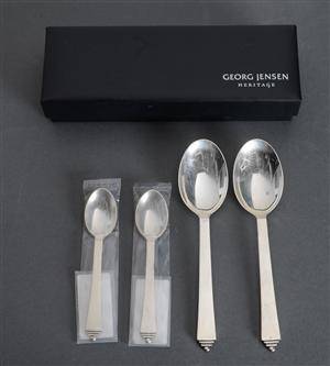  Georg Jensen, Pyramide fire dele søvbestik 4