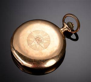 Dobbeltkapslet lommeur af guld 14K