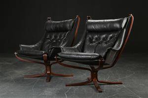 Sigurd Resell. Par Falcon lounge hvilestole 2 