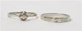 To vintageringe af 14 kt. hvidguld, med old-cut diamanter 2