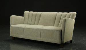 Tre-pers. sofa, uld, 1950erne