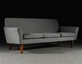 Soffa, grått klädseltyg, 1960-tal