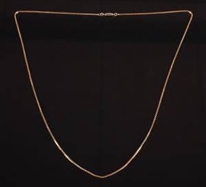 Lang halskæde, 14 kt. guld, 16 gram