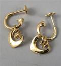 Georg Jensen. Et par ørestikkere af 18 kt. guld. 2