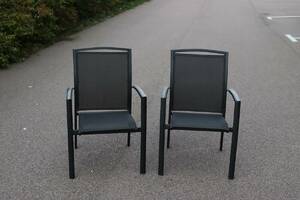Trädgårdsstolar i aluminium, 1 par