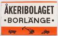 Skylt, Åkeribolaget Borlänge