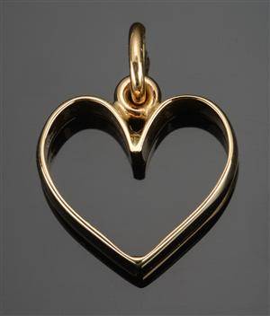 Hjertevedhæng af 14 kt guld