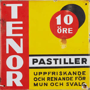 Emaljskylt Tenor