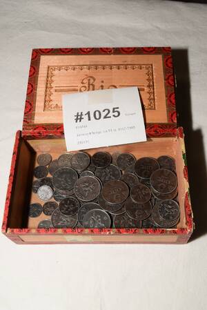 Järnmynt Norge, ca 71 st, 1917-1945