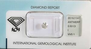 Brilliant cut diamond 0.53ct