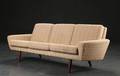 Tre-pers. sofa, uld, dansk møbelproducent
