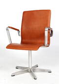 Arne Jacobsen. Oxford stol, læder