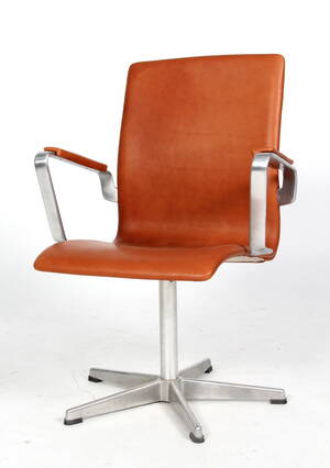 Arne Jacobsen. Oxford stol, læder