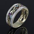 Multicolour ring af 9 kt. guld