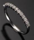 Alliancering, 14. kt. rhodineret guld, 0.30 ct.