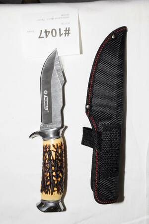Jaktkniv med slida, L 23 cm