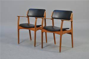 Dansk møbelproducent par armstole i eg 2