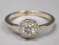 Brillant- og diamantring ca. 0,38 ct.