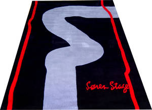 Moderne håndtuftet designtæppe, design Søren Stage 300x200 cm.